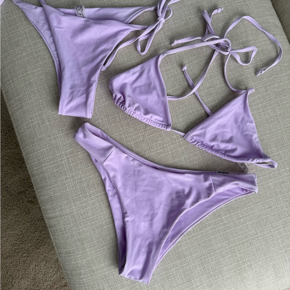 SHEIN Light Purple Bikini Set